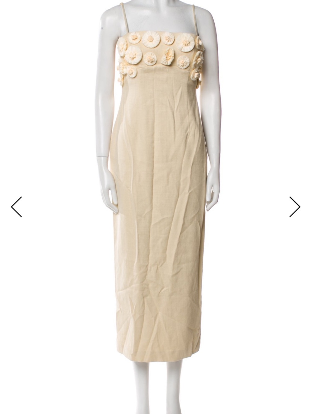 NWT CLEA Raffia detail linen midi dress